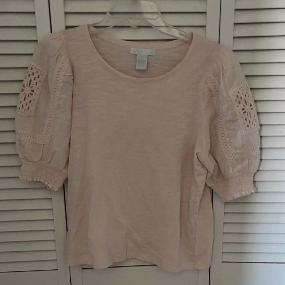 Design History Puff Sleeve Top Sz S
